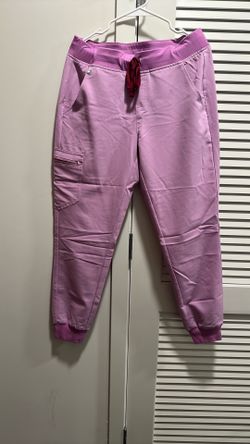 Figs Pink Jogger Scrub Pants (M)