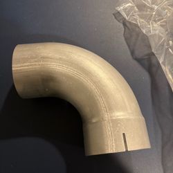 EXHAUST ELBOW 90 Degree,5"ID/OD,Aluminized Steel 90-Degree Exhaust Pipe Elbow