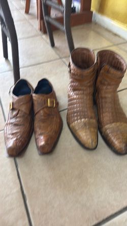 Exotic  gator and ostrich leather designer shoes - Belvedere