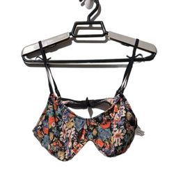 Madewell (G) Second Wave Bikini Top in Wildgarden Sz XL Floral Adj Straps GUC