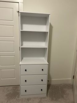 Bookshelves with drawers