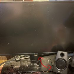 DELL 60hz monitor + logitech speakers