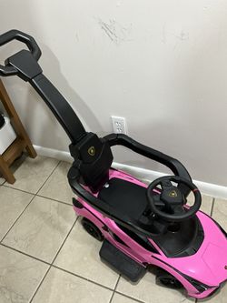 Lamborghini Ride on Push Car Stroller Sliding Car 