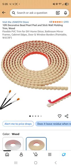 10ft Decorative Bead Pearl Peel and Stick Wall Trim 5$