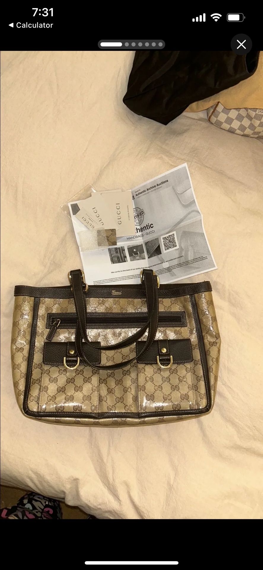 AUTHENTIC GUCCI CRYSTAL ABBEY TOTE WITH FREE COA!!!