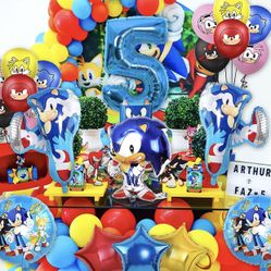 New 21PCS Hedgehog Birthday Party Balloons 