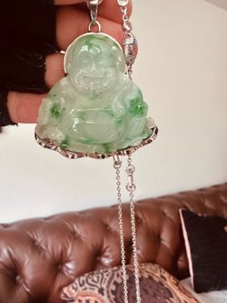 Grade A Jadeite jade happy Buddha