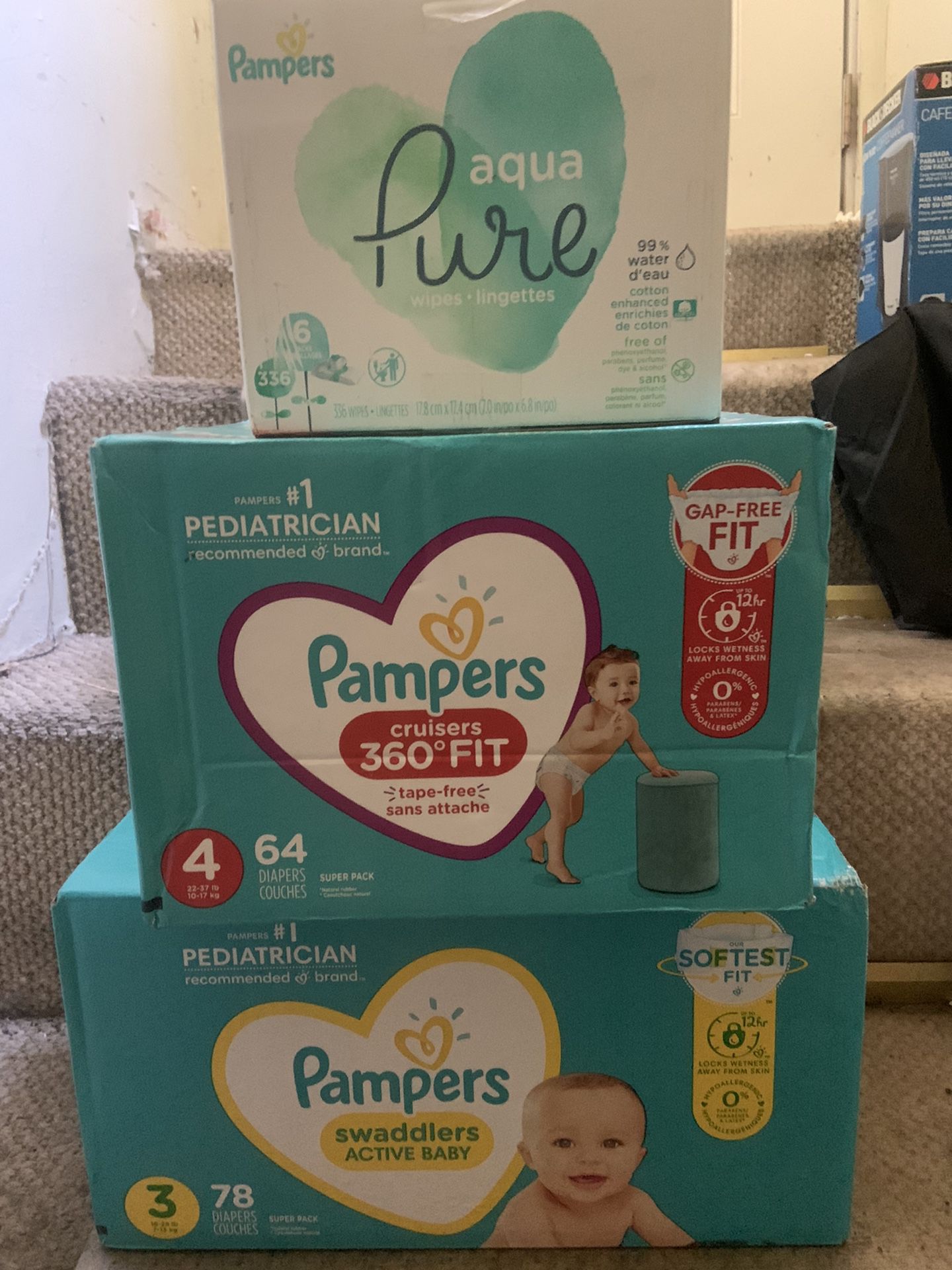 Baby Pampers & Wipes 