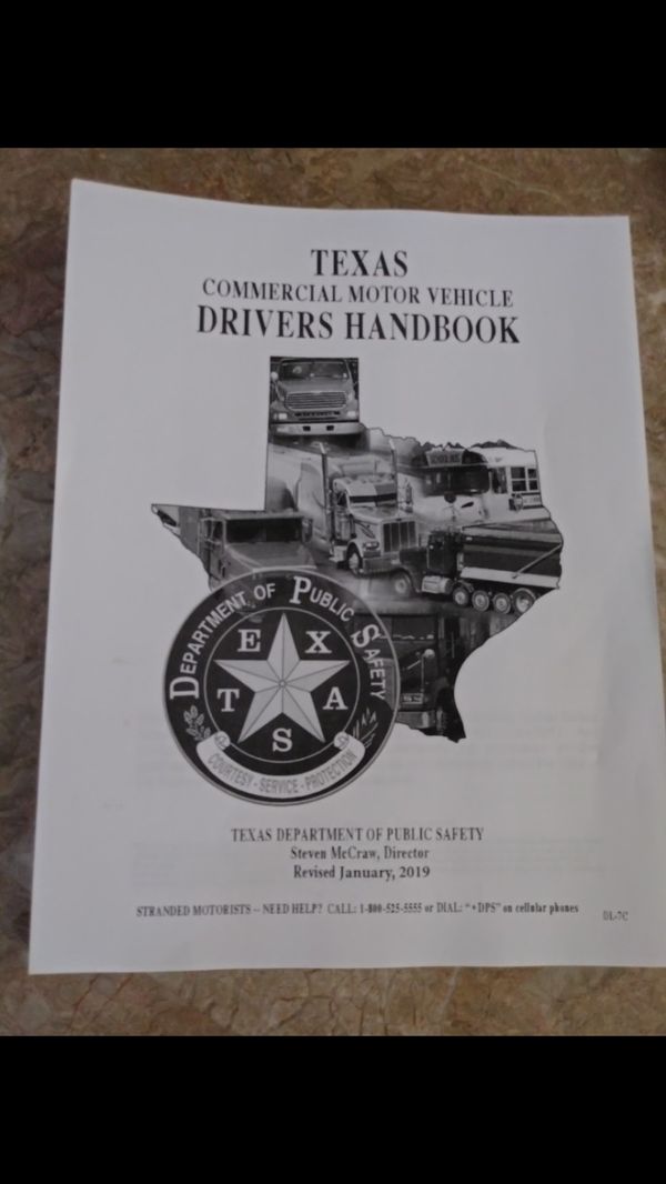 2019 Texas CDL Drivers Handbook ( 178 pages) for Sale in Humble, TX