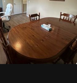 Wood Dining Table with 5 chairs