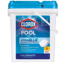 Clorox xtraBlue Chlorine Tablets 40lbs Bucket
