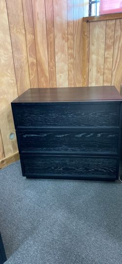 Safavieh Couture Zeus 3 drawer black wood chest