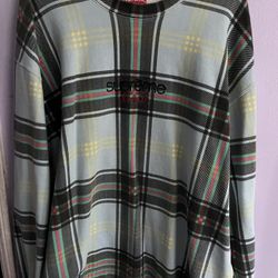 Supreme Plaid Crewneck XL