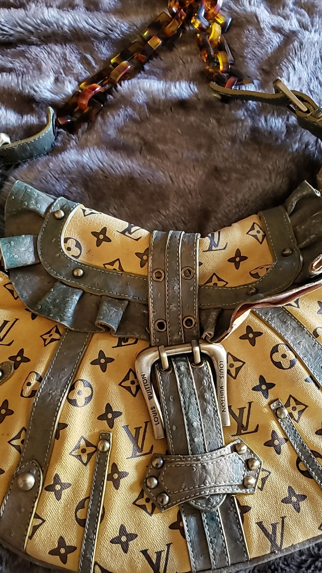 Leather /louie vouton bag