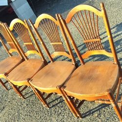 4 wooden chairs