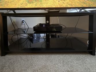 Black Glass Tv Stand 