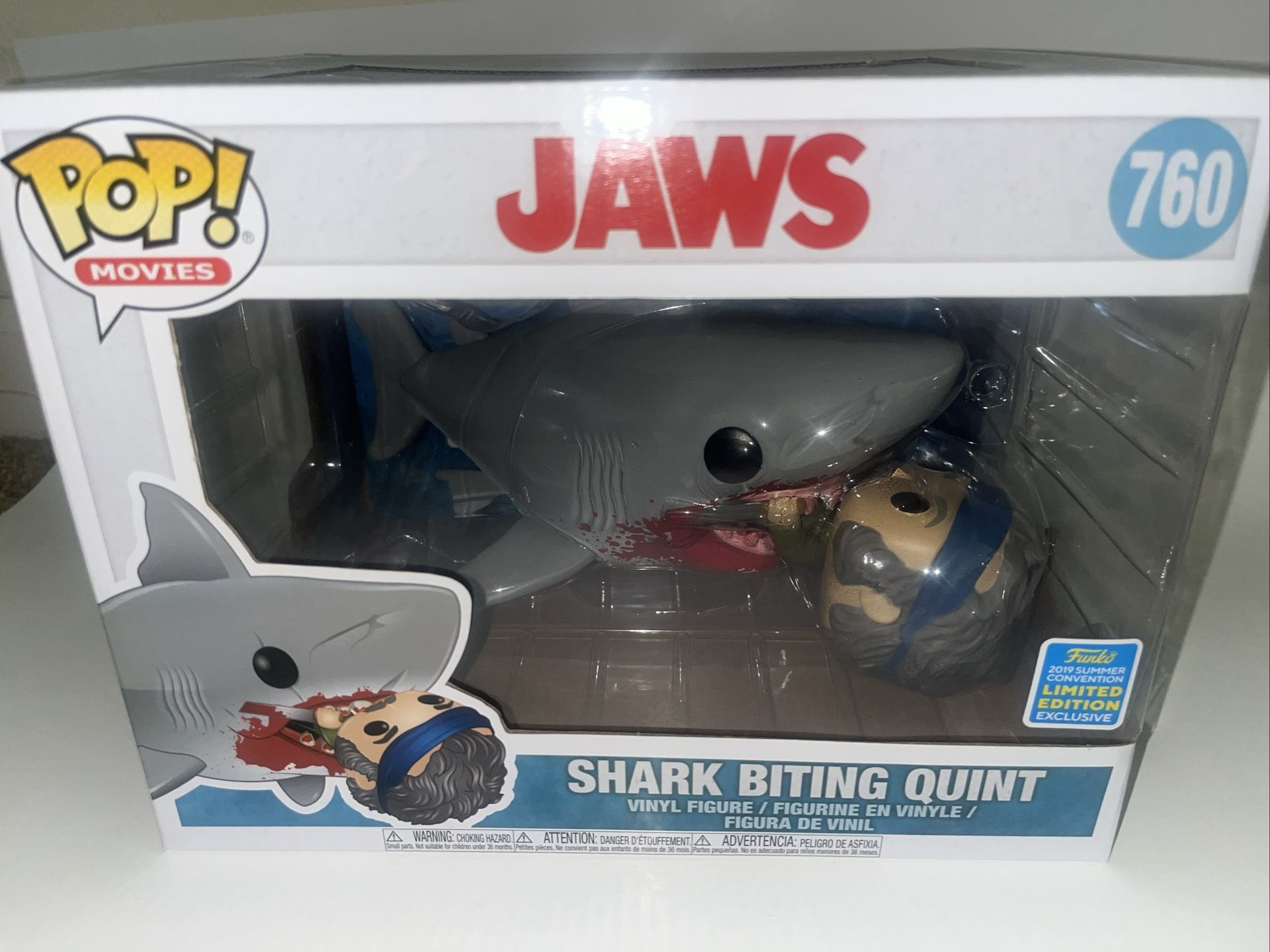 Funko Pop! Vinyl Super 6": Jaws - Shark Biting Quint (6 inch) - Entertainment...