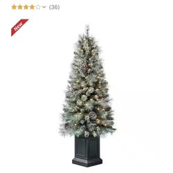 4.5 Ft Christmas Snow Tree