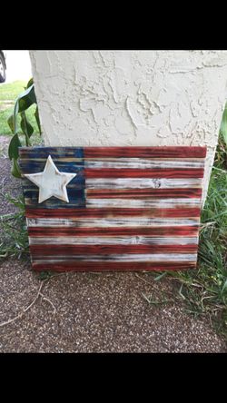 Solid wood flag