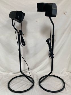 Pair of Bose Double Cube Speakers with Floor Stands