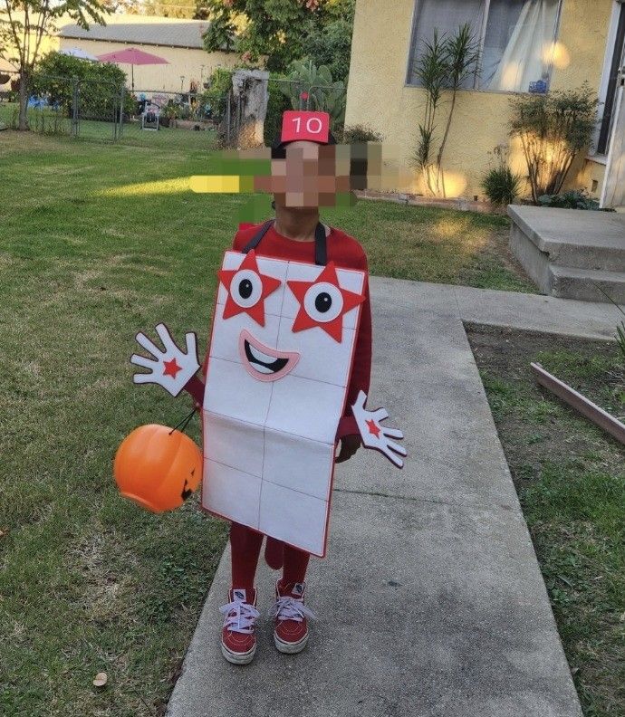 Kids Halloween Costume . Number Blocks. Number 10