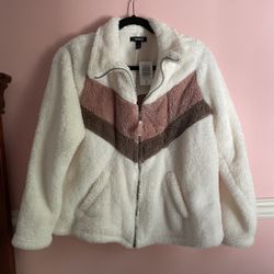 Torrid Sherpa Zip Up Jacket - Size 00