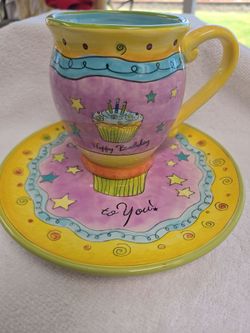 Happy Birthday Plate/Mug Set