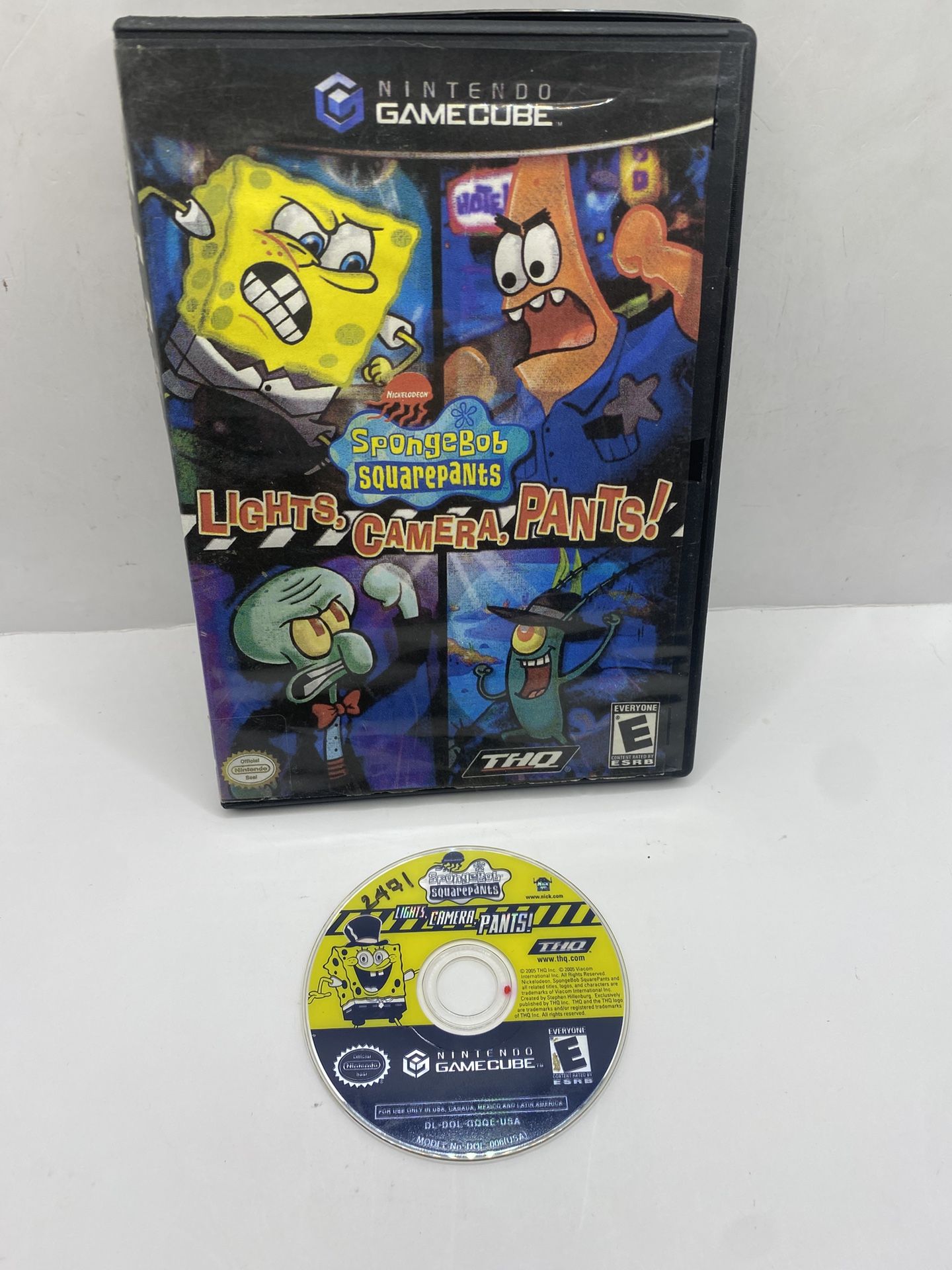 SpongeBob SquarePants Lights Camera Pants Nintendo GameCube Disc ONLY Tested