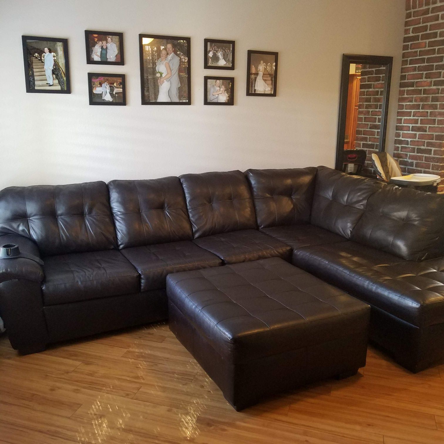 Dark Espresso sectional couch