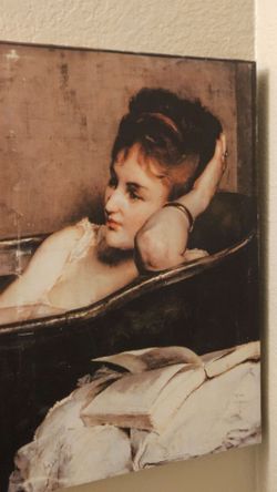 The Bath" (aka "Le bain") painted by Belgian artist Alfred Stevens 1867 Canvas Art