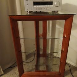 Corner Television Stand/ Media Stand With Five Shelves Perfect Condition 31 Wide 40 High