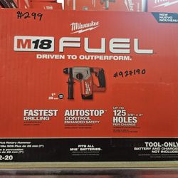 Milwaukee M18 Fuel 1" SDS Plus Rotary Hammer Tool Only 