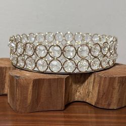 Decorative Ornate Mirrored Crystal Makeup Vanity Tray Jewelry Perfume Trinket Organizer 