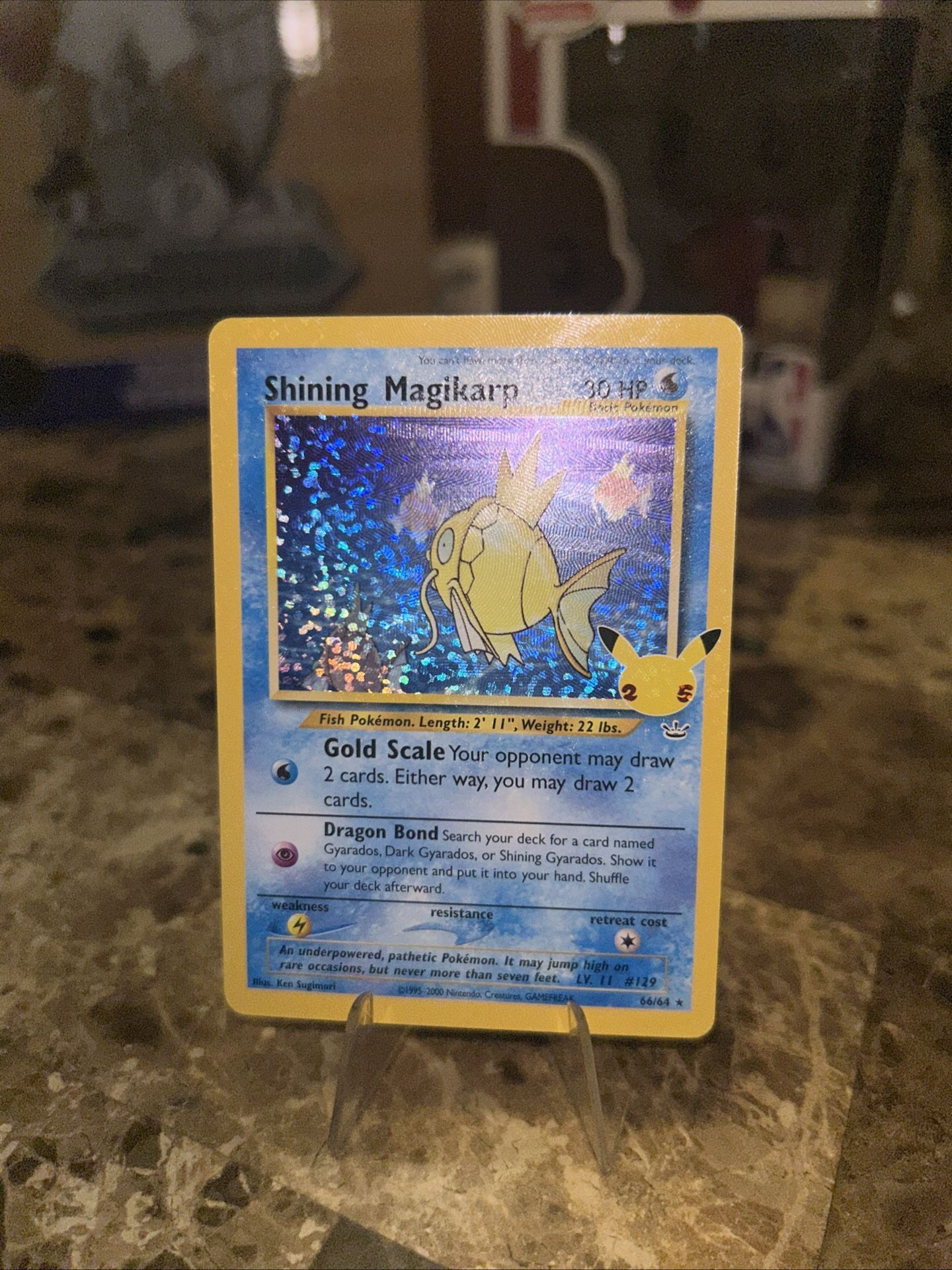 Shining Magikarp Holo Card 66/64 Celebrations Classic Collection MP-LP Condition