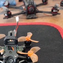 Racing Drone with Orange Propellers