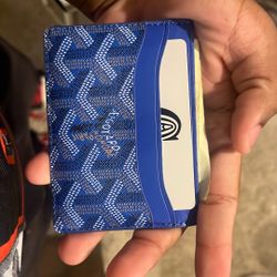 Blue Goyard Card Holder