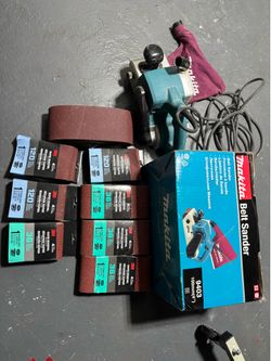 Makita 9403 4” x 24” Belt Sander + Extra 3M Sanding Belts