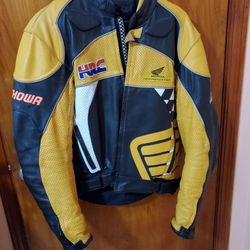 Honda Racing Leather Motorcycle Jacket " HRC" limited edition