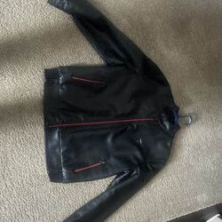 Ferrari F-collections Soft Leather Jacket Xl Black Red Italy
