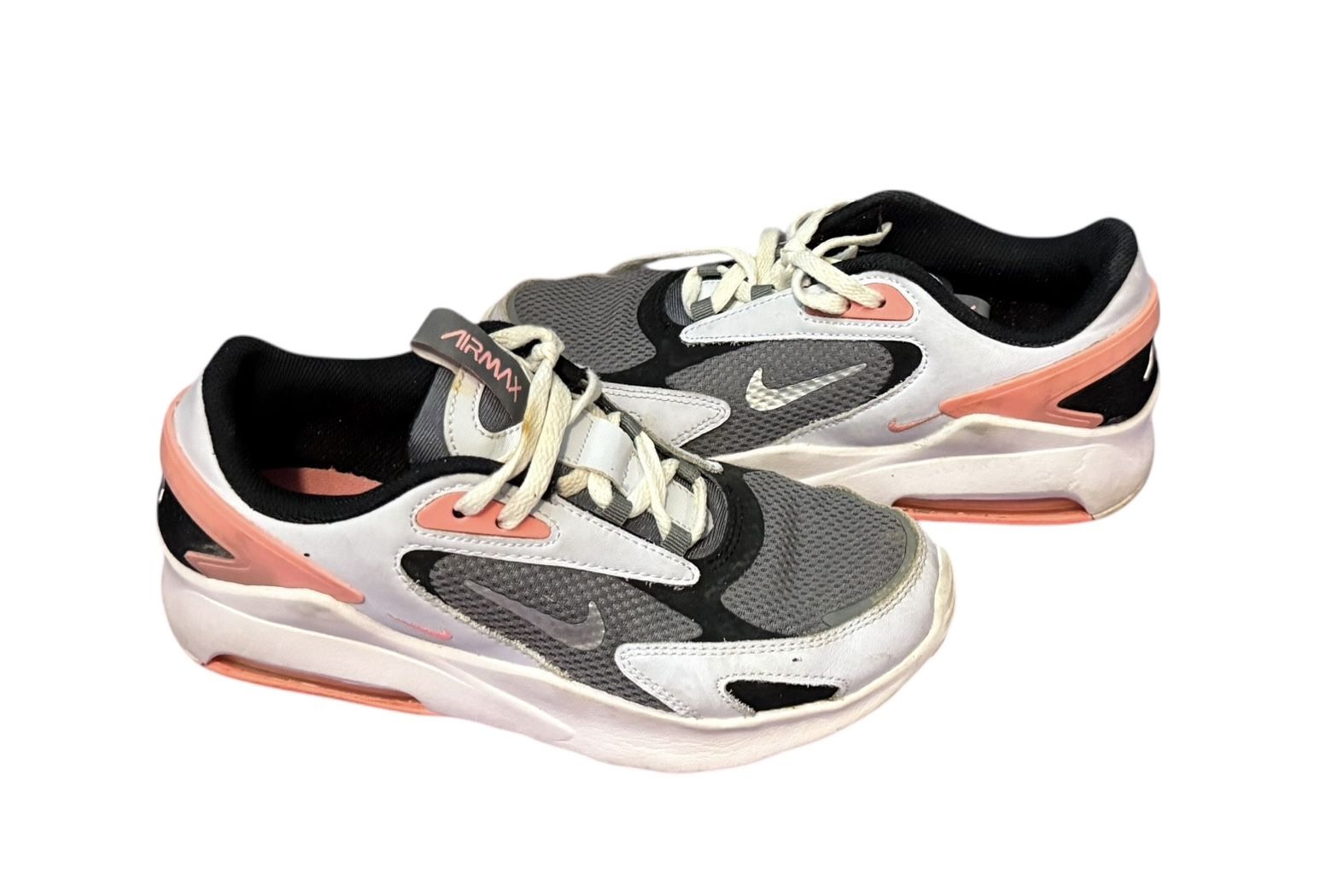 Nike Air Max Athletic Sneakers – Gray/White/Coral – Girls Size 4.5Y