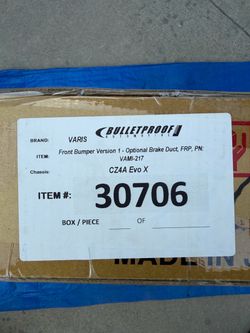 Evo X CZ4A Front Bumper Brake Duct Version 1 bumper