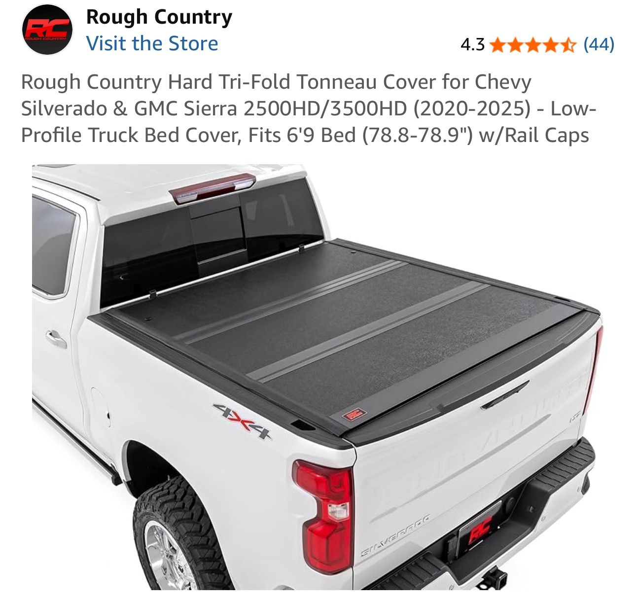 Rough Country Hard Top Tonneau Chevy/GMC