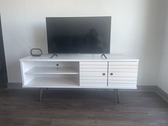 White TV Stand. New! 