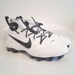 Nike Alpha Huarache NXT MCS White Black Baseball Cleats 