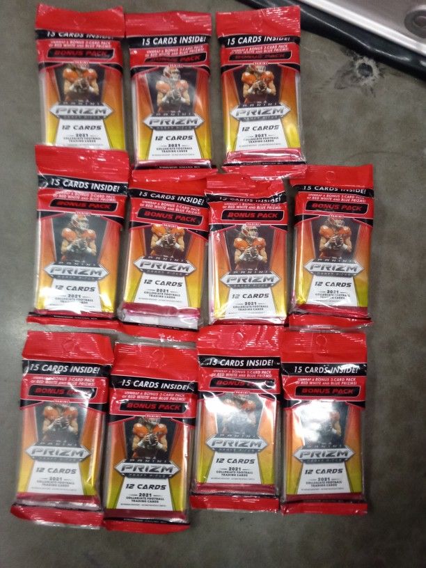 11 Packages Of Brand New Never Opened Prism Sports Cards 15 Cards Included In Each Asking $80 Or Best Offer