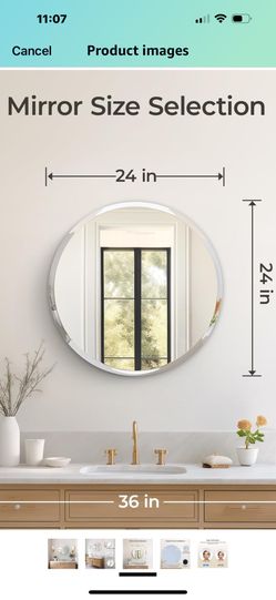24 Inch Round Mirror