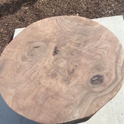 Black Walnut Circular Coffee Table Top