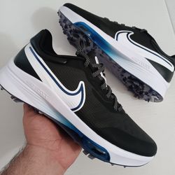 Nike Air Zoom Infinity Tour NEXT% Wide 'Black Photo Blue' Golf Shoes Size 10 WIDE