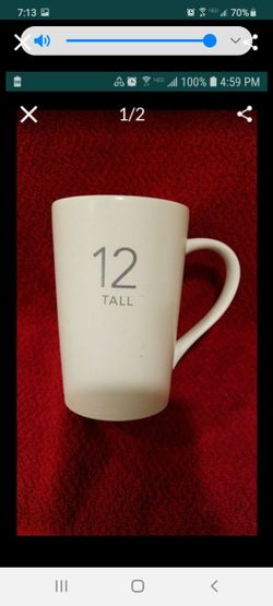 STARBUCKS TALL COFFEE CUP