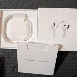 Apple AirPods 4 OEM Wireless Earbuds, Bluetooth Headphones, Personalized Spatial Audio, Sweat and Water Resistant, USB-C Charging Case, H2 Chip